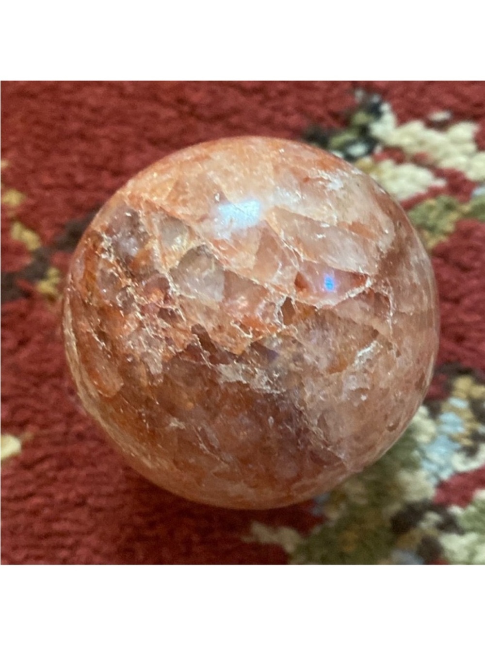 Fire Quartz Chrystal Sphere